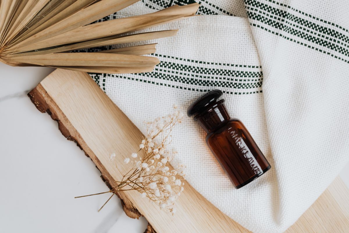 Candlelight and dried palm